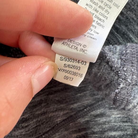 Athleta Top Womens Large Grey Space Dye Tranquillity Cowl Neck Pullover - Picture 5 of 8